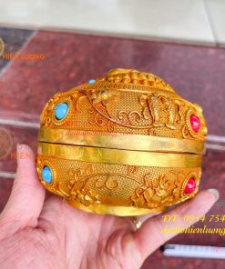 Bình Bát Tụ Bảo Bằng Đồng Hình Phật Thích Ca