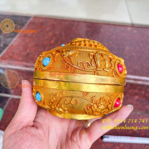 Bình Bát Tụ Bảo Bằng Đồng Hình Phật Thích Ca
