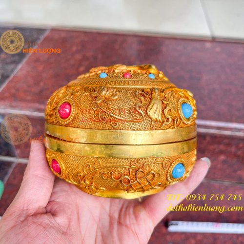 Bình Bát Tụ Bảo Bằng Đồng Hình Phật Thích Ca