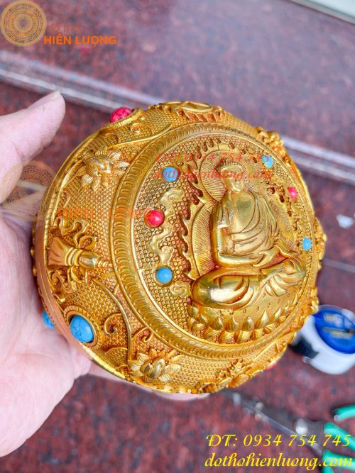 Bình Bát Tụ Bảo Bằng Đồng Hình Phật Thích Ca