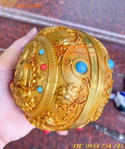 Bình Bát Tụ Bảo Bằng Đồng Hình Phật Thích Ca