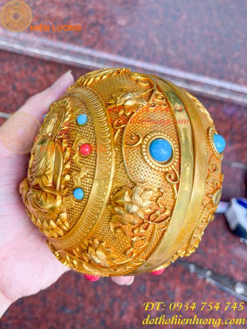 Bình Bát Tụ Bảo Bằng Đồng Hình Phật Thích Ca