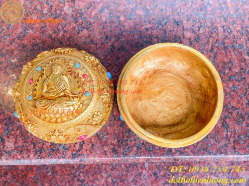 Bình Bát Tụ Bảo Bằng Đồng Hình Phật Thích Ca