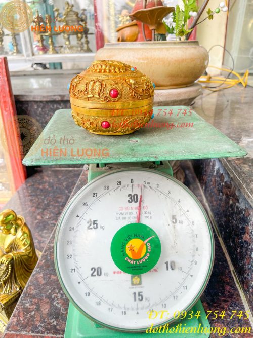 Bình Bát Tụ Bảo Bằng Đồng Hình Phật Thích Ca