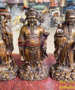Tam Đa Phúc Lộc Thọ Bằng Đồng Hun Cao 30cm