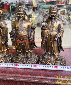 Tam Đa Phúc Lộc Thọ Bằng Đồng Hun Cao 30cm