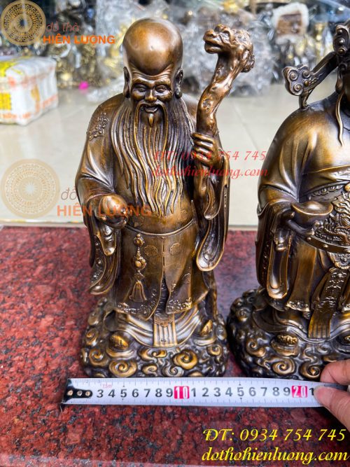 Tam Đa Phúc Lộc Thọ Bằng Đồng Hun Cao 30cm
