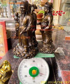 Tam Đa Phúc Lộc Thọ Bằng Đồng Hun Cao 30cm