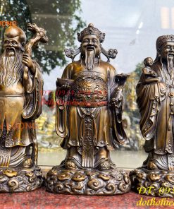 Tam Đa Phúc Lộc Thọ Bằng Đồng Hun Cao 30cm