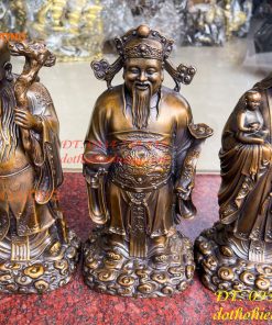 Tam Đa Phúc Lộc Thọ Bằng Đồng Hun Cao 30cm