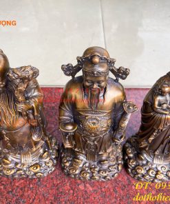 Tam Đa Phúc Lộc Thọ Bằng Đồng Hun Cao 30cm