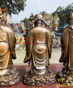 Tam Đa Phúc Lộc Thọ Bằng Đồng Hun Cao 30cm