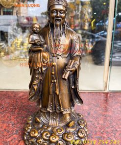 Tam Đa Phúc Lộc Thọ Bằng Đồng Hun Cao 30cm