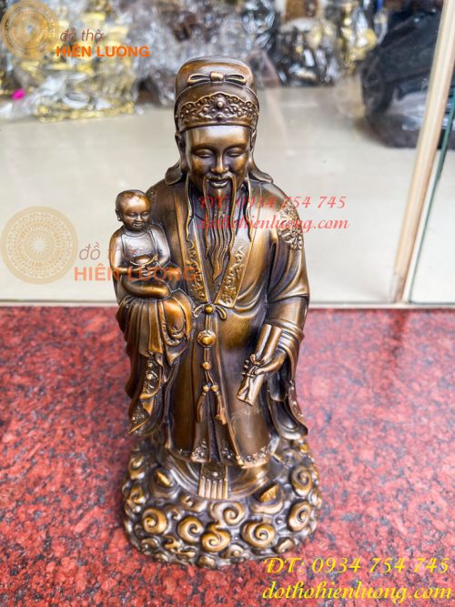 Tam Đa Phúc Lộc Thọ Bằng Đồng Hun Cao 30cm