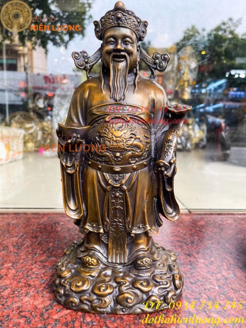 Tam Đa Phúc Lộc Thọ Bằng Đồng Hun Cao 30cm