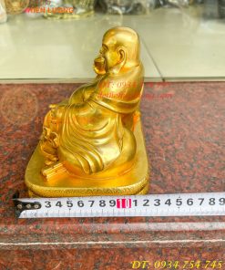 Tượng Di Lặc Ngồi Bệt Bằng Đồng Vàng