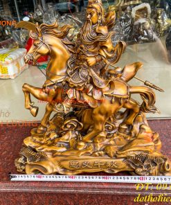 Tượng Quan Công Cưỡi Ngựa Xích Thố Bằng Đồng Cao 50cm