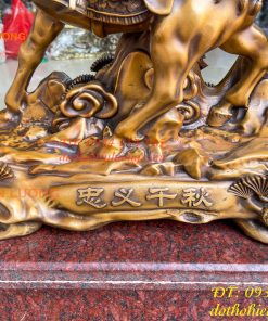 Tượng Quan Công Cưỡi Ngựa Xích Thố Bằng Đồng Cao 50cm