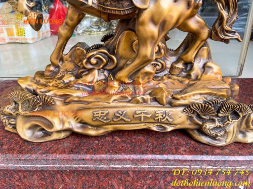 Tượng Quan Công Cưỡi Ngựa Xích Thố Bằng Đồng Cao 50cm