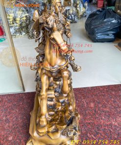 Tượng Quan Công Cưỡi Ngựa Xích Thố Bằng Đồng Cao 50cm
