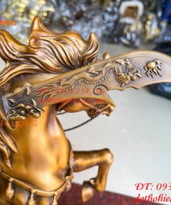 Tượng Quan Công Cưỡi Ngựa Xích Thố Bằng Đồng Cao 50cm