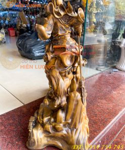 Tượng Quan Công Cưỡi Ngựa Xích Thố Bằng Đồng Cao 50cm