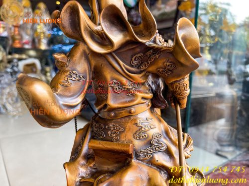 Tượng Quan Công Cưỡi Ngựa Xích Thố Bằng Đồng Cao 50cm
