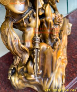 Tượng Quan Công Cưỡi Ngựa Xích Thố Bằng Đồng Cao 50cm