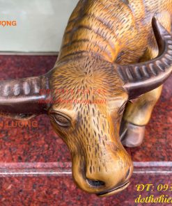Tượng Trâu Vàng Việt Nam Bằng Đồng Cỡ Đại Dài 60cm