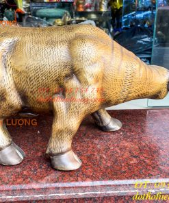 Tượng Trâu Vàng Việt Nam Bằng Đồng Cỡ Đại Dài 60cm