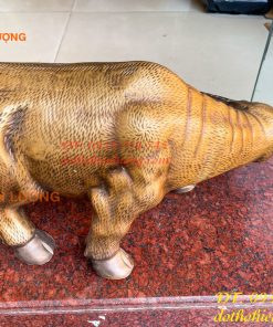Tượng Trâu Vàng Việt Nam Bằng Đồng Cỡ Đại Dài 60cm