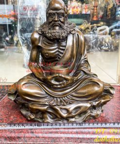 Tượng Đồng Đạt Ma Sư Tổ Cao 32cm Ngồi Thiền