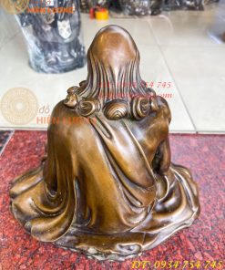 Tượng Đồng Đạt Ma Sư Tổ Cao 32cm Ngồi Thiền