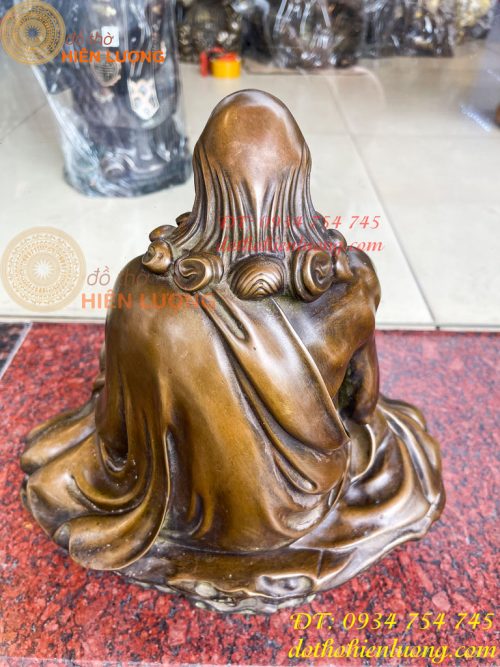 Tượng Đồng Đạt Ma Sư Tổ Cao 32cm Ngồi Thiền