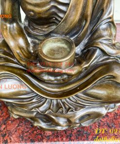 Tượng Đồng Đạt Ma Sư Tổ Cao 32cm Ngồi Thiền