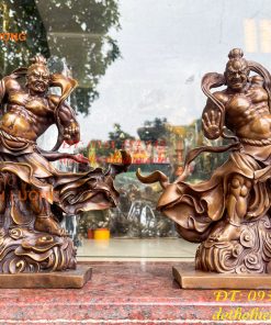 Tượng Hộ Pháp Kim Cang Lực Sĩ Cao 31cm Bằng Đồng Hun