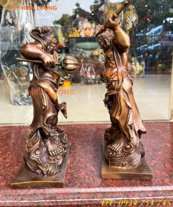 Tượng Hộ Pháp Kim Cang Lực Sĩ Cao 31cm Bằng Đồng Hun