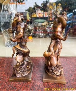 Tượng Hộ Pháp Kim Cang Lực Sĩ Cao 31cm Bằng Đồng Hun