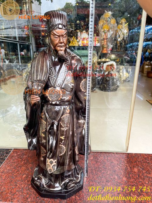 Tượng Khổng Minh Khảm Tam Khí Cao 72cm