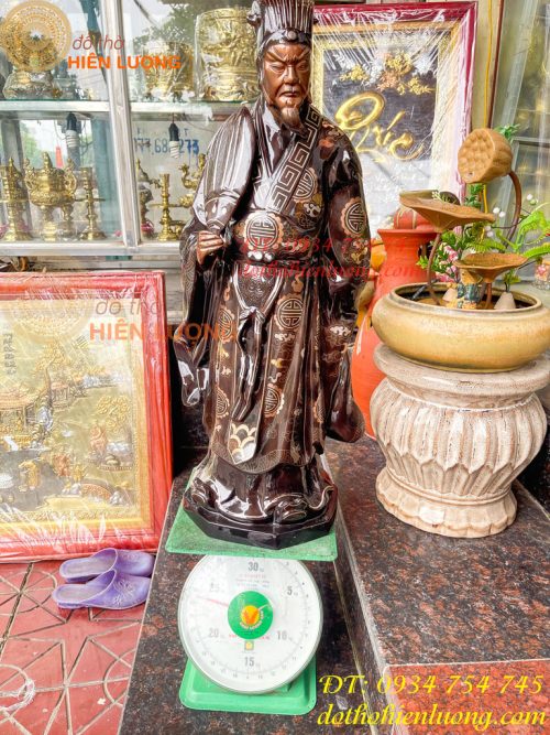 Tượng Khổng Minh Khảm Tam Khí Cao 72cm