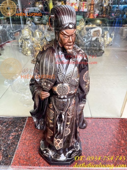 Tượng Khổng Minh Khảm Tam Khí Cao 72cm