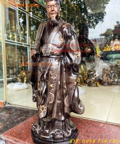 Tượng Khổng Minh Khảm Tam Khí Cao 72cm