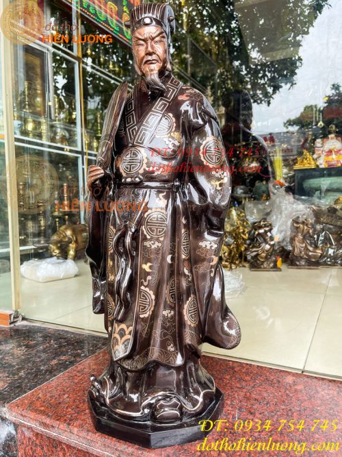 Tượng Khổng Minh Khảm Tam Khí Cao 72cm