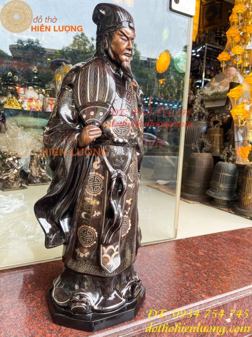 Tượng Khổng Minh Khảm Tam Khí Cao 72cm
