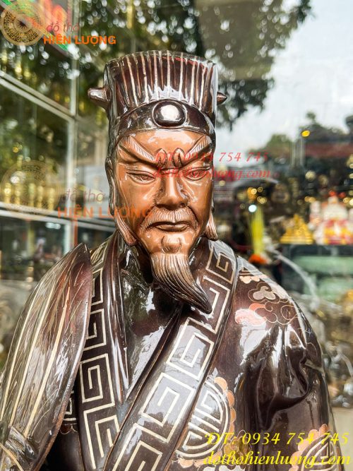 Tượng Khổng Minh Khảm Tam Khí Cao 72cm