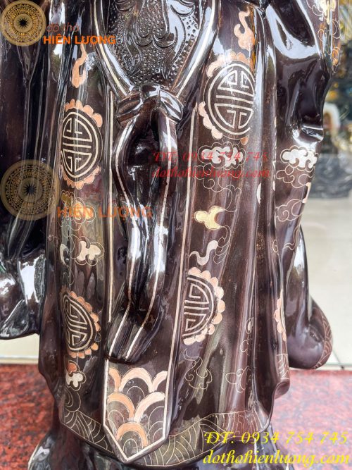 Tượng Khổng Minh Khảm Tam Khí Cao 72cm