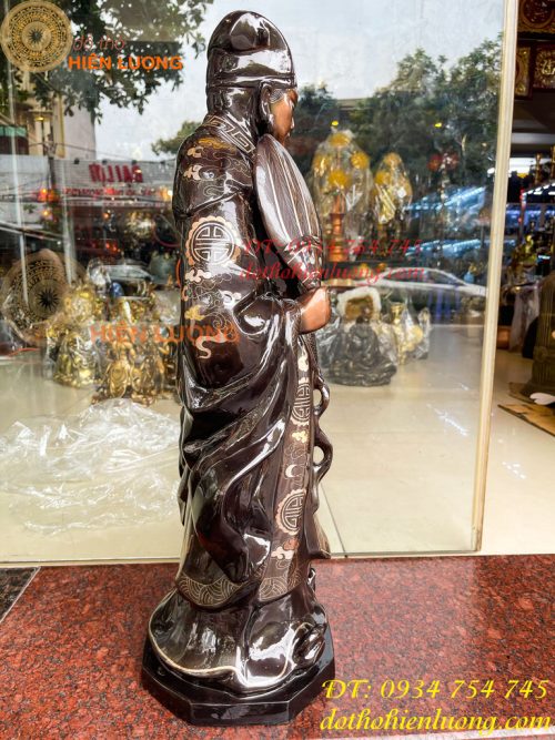 Tượng Khổng Minh Khảm Tam Khí Cao 72cm