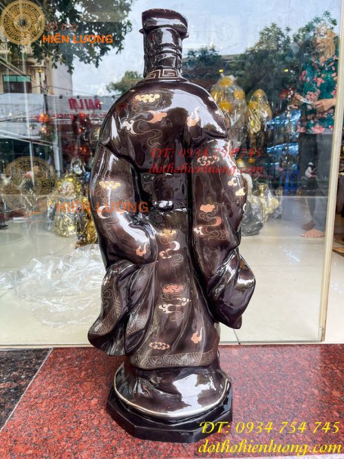 Tượng Khổng Minh Khảm Tam Khí Cao 72cm