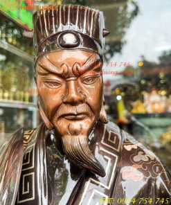 Tượng Khổng Minh Khảm Tam Khí Cao 72cm