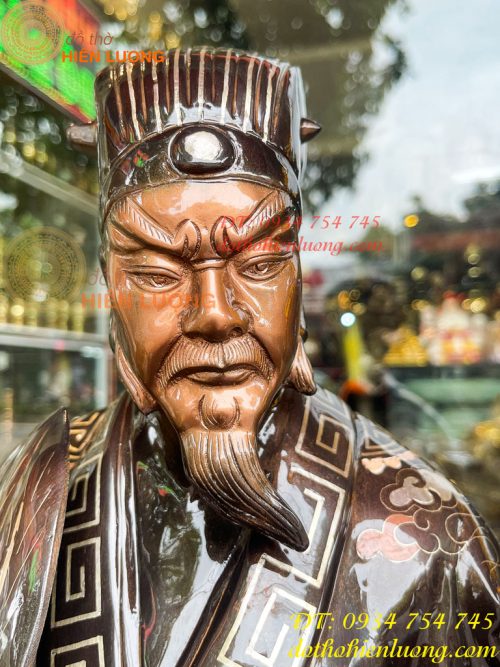 Tượng Khổng Minh Khảm Tam Khí Cao 72cm